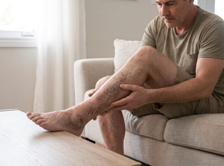 Examen des jambes pour insuffisance veineuse chronique au cabinet du Dr Taous à Tanger